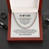 Father to Daughter Necklace, Loving Gift Jewelry with Message Card, Keepsake for Special Moments